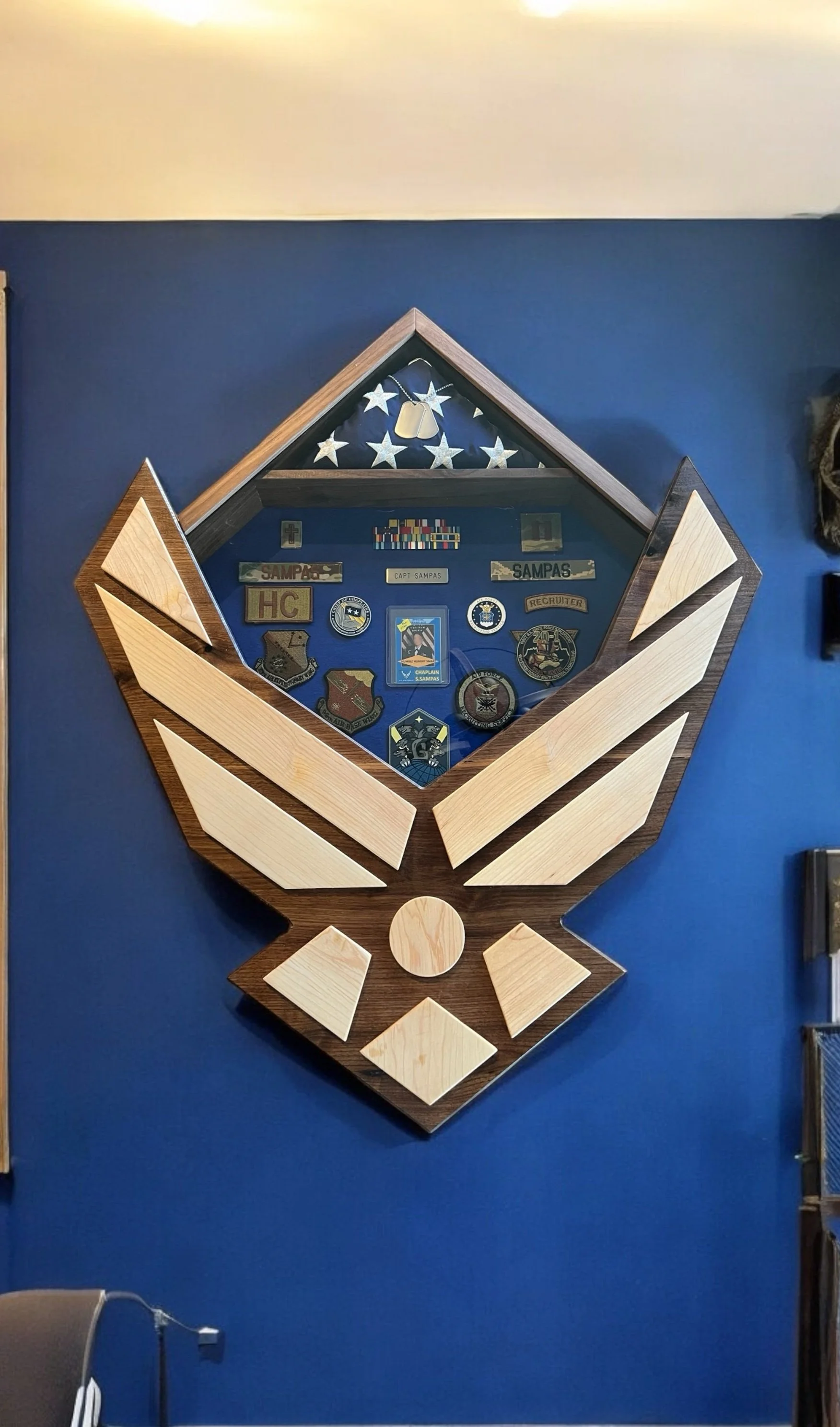 US Air Force (USAF) Senior NCO Shadow Box – Handcrafted Military